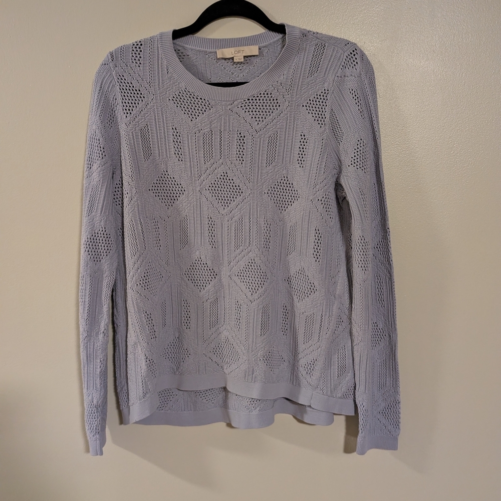 Loft Lavender Knit Sweater Size M‎